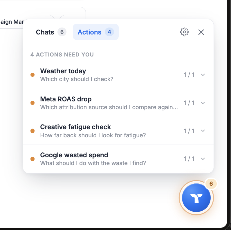 Moby review panel showing a Meta campaign, ad set, ad, creative, and copy ready for approval