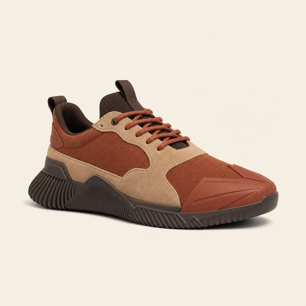 Burnt rust and sand lifestyle sneaker